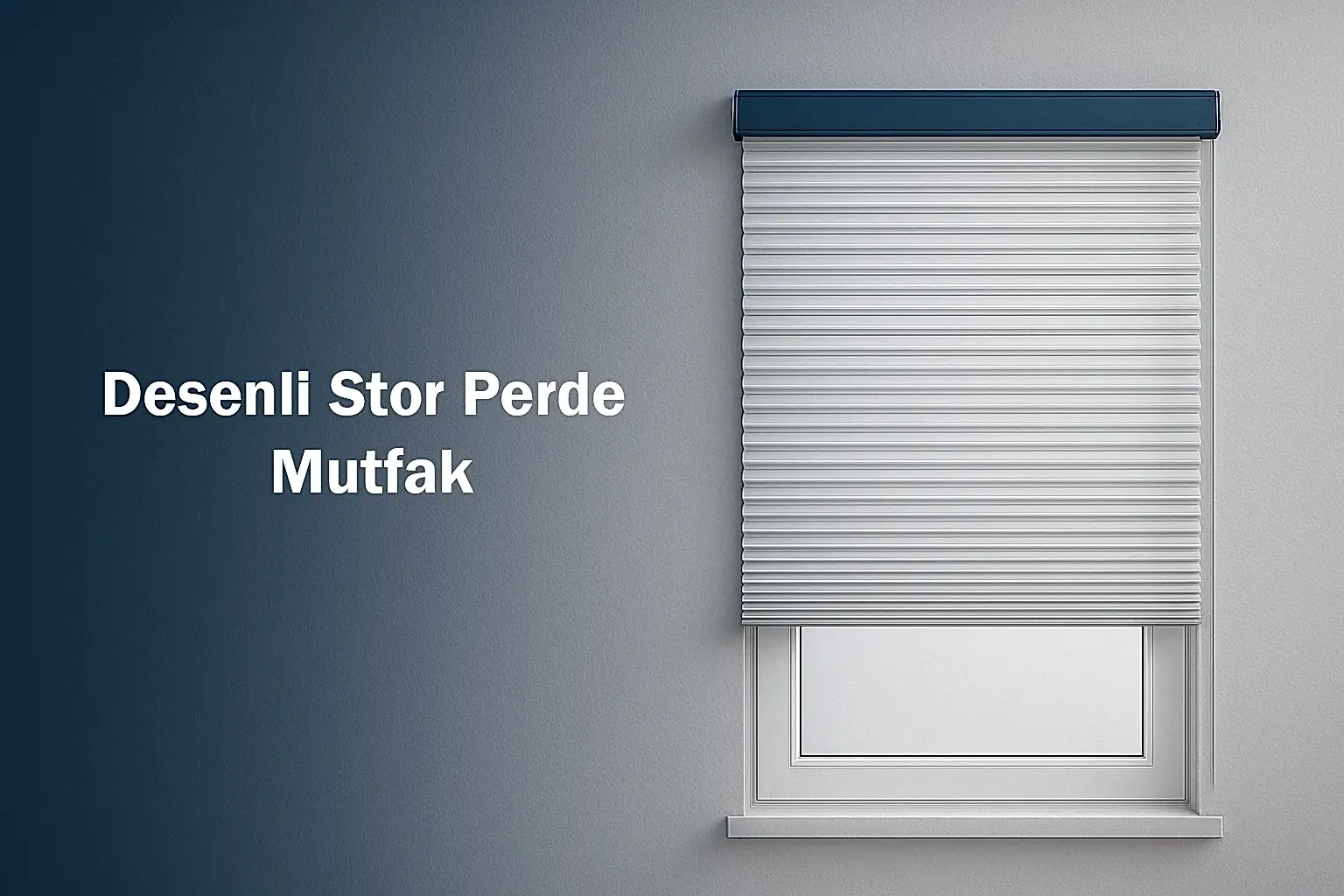Desenli Stor Perde Mutfak